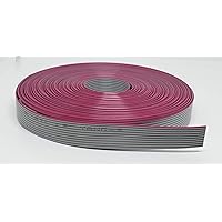 10P 10 Meters or 33 Feet Roll IDC Silver Flat Ribbon Cable for 2.54mm Connectors, 10 Wire, 10 Conductors,