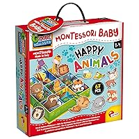 Lisciani 92772 Montessori Baby Notice Board Happy Animals-Educational Game for Children from 2 years-92772, Multicolor