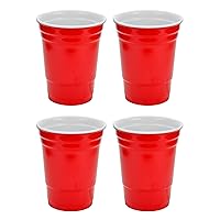 Fairly Odd Novelties 16oz Red Cup Made Out Of Melamine 4 Pack Living It Large Drink Solo or With A Friend