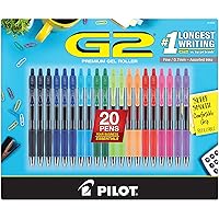 PILOT Pen G2 Assorted Premium Gel Ink Pens, Retractable And Refillable, Fine Point, 0.7mm, 20 Count Pens