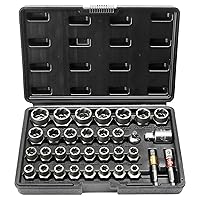 VEVOR Bolt Extractor Set, 32-Piece Bolt and Nut Remover Set, 6mm to 10mm, 13/32