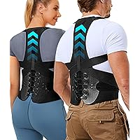 Wonderience Back Brace Posture Corrector for Women and Men Adjustable Back Straightener for Lumbar Support Scoliosis Hunchback Upper and Lower Back Pain Relief