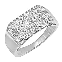 Dazzlingrock Collection 0.83 Carat (ctw) Round Cut Diamond Men's Anniversary Wedding Ring 3/4 CT, Sterling Silver