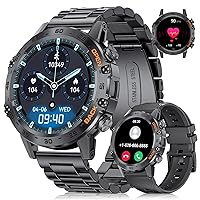 Militray Smart Watch for Men, 1.39'' Touchcreen Smartwatch Answer/Make Calls with 100 Sports Modes, IP68 Waterproof, 400mAh Battery Heart Rate/SpO2/Blood Pressure for Android iOS