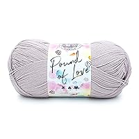 Lion Brand Yarn Pound of Love, Value Yarn, Large Yarn for Knitting and Crocheting, Craft Yarn, Quartz