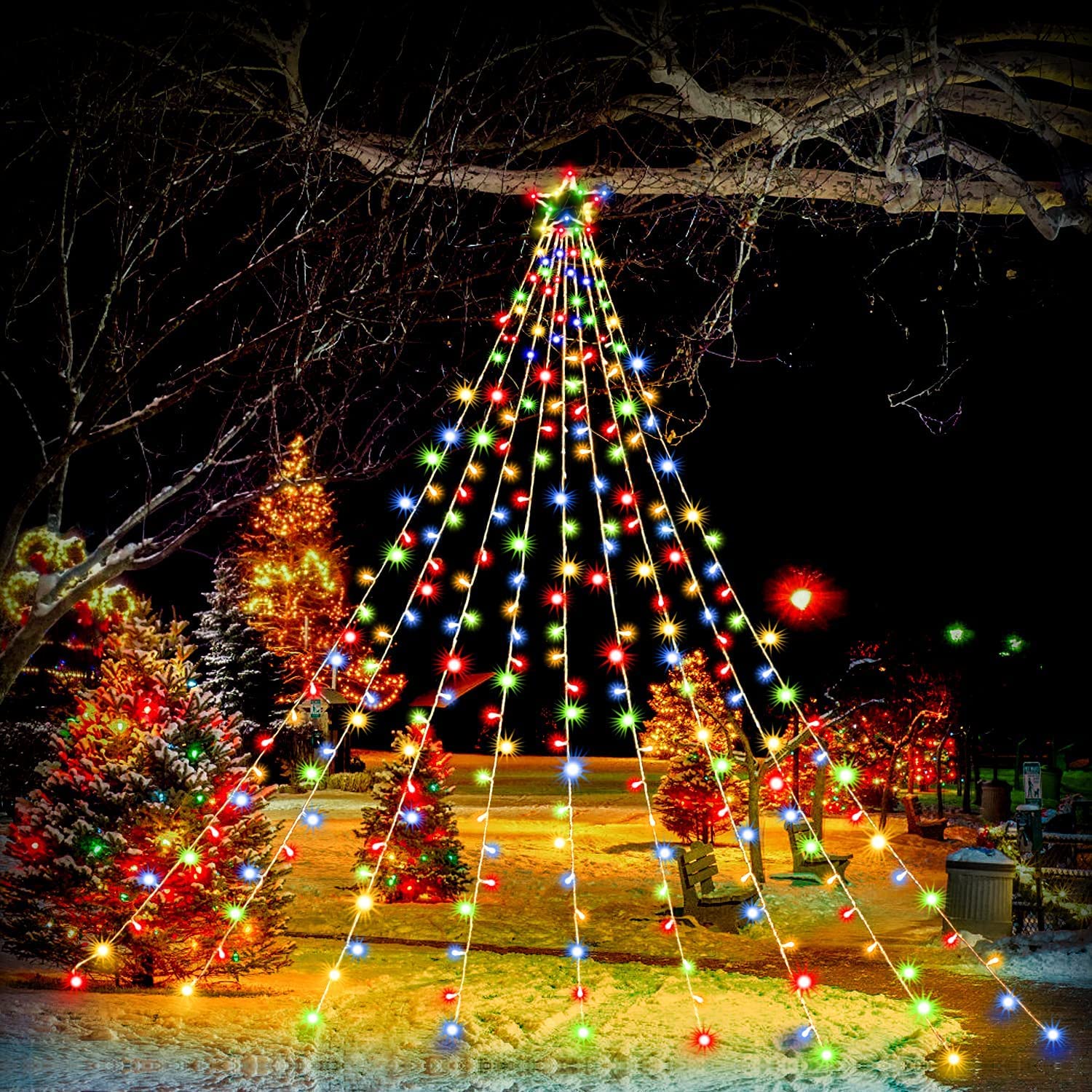 Mua MUYUN Christmas Decorations 320 LED Star String Lights ...