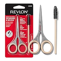 Designer Series Brow Set, Trimming and Shaping Eyebrow Kit with Brow Scissor and Spoolie Brush, Easy to Use at Home or on The Go, 1 Count