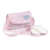 Adora Baby Doll Diaper Bag with Sturdy Straps, Includes Changing Mat and 2 Doll Diapers (Fits 13