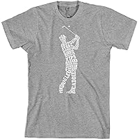Threadrock Men's Golf Golfer Typography T-Shirt