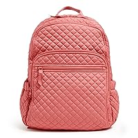 Vera Bradley Women's Cotton Campus Backpack, Terra Cotta Rose - Recycled Cotton, One Size