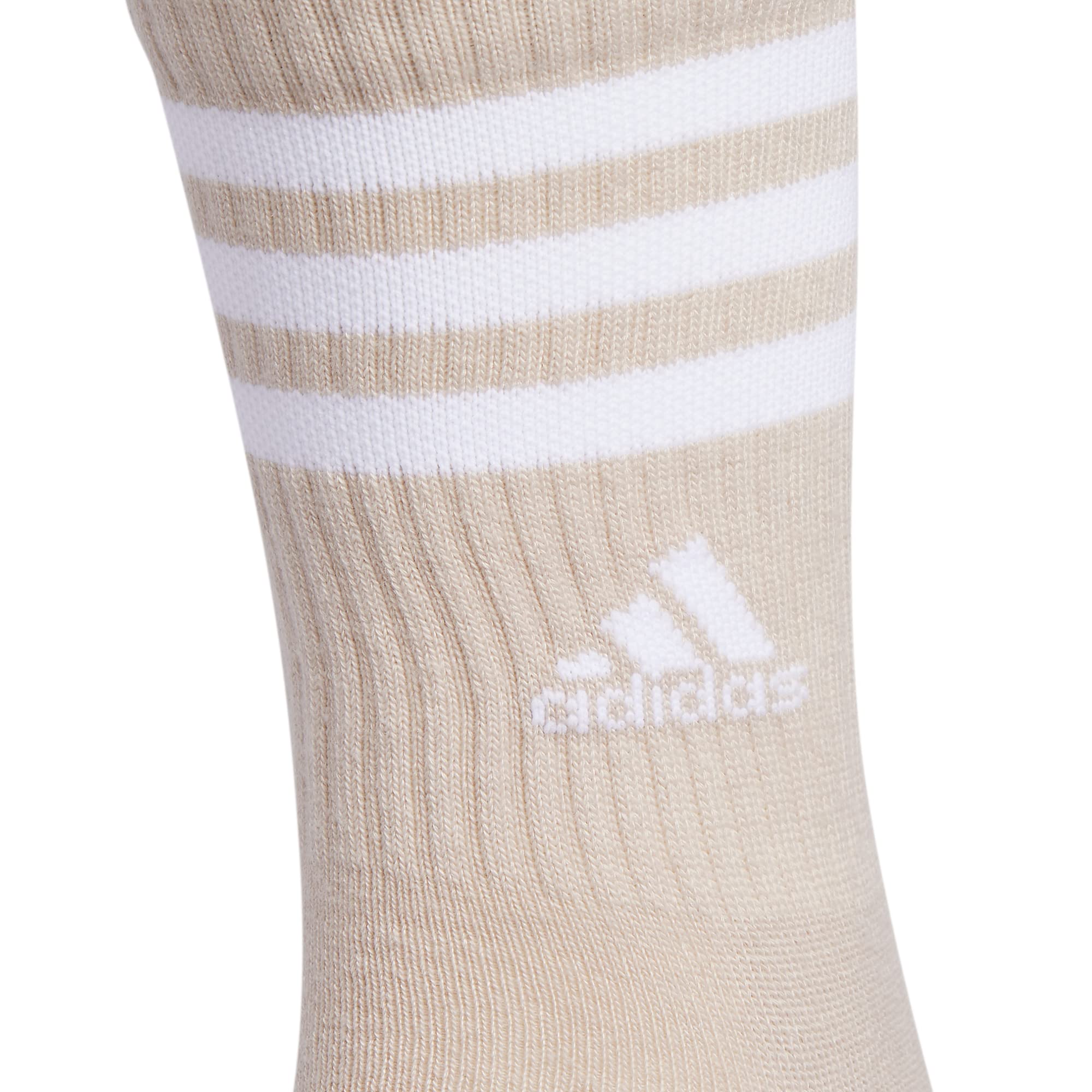 adidas Women's 3-Stripe Crew Socks (3-Pair) with Arch Compression