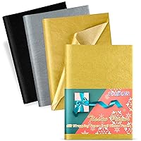 BOUBONI 160 Sheets Graduation Season Tissue Paper Bulk 11.5 x 8 inch Golden Silver Black Wrapping Paper for Gift Bags Art Paper Crafts Suitable for Graduation Season Birthday Parties Weddings