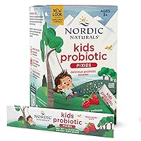 Nordic Naturals Kids Probiotic Pixies, Mixed Berry - 30 Packets - 3 Billion CFU - Digestive Wellness, Immune Support - Non-GMO, Vegan - 30 Servings