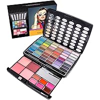 Glamour Girl Makeup Kit Eyeshadow Palette with Eyeshadows, Blushes, Lipstick Lip-gloss, Makeup Mirror, Makeup applicators, Premium Gift Packaging - Vintage