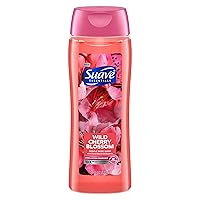 Suave Essentials Gentle Body Wash, With a Floral Oil Blend Essence, Wild Cherry Blossom Infused with Vitamin E & Cherry Extract 18 oz