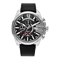 Diesel Baby Chief Men's Chronograph Watch with Stainless Steel Bracelet or Genuine Leather Band