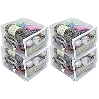 4-Pack Heavy Duty Vinyl Zippered See-Through Storage Bags 9