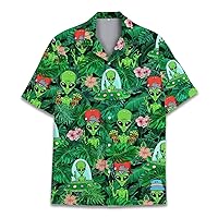 Tropical Bigfoot Hawaiian Shirts for Men Women, Bigfoot Sasquatch Summer Beach Aloha Button Down Short Sleeve
