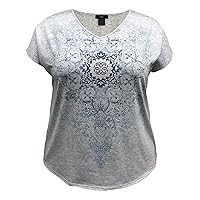 LEEBE Women and Plus Size Dolman Short Sleeve Print Top (Small-5X)
