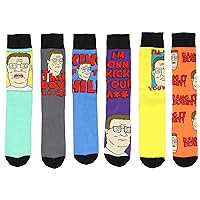 King Of The Hill Crew Socks, King Of The Hill Hank Hill Dang It Bobby! Crew Socks For Men Women 6 Pack