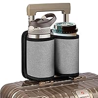 Accmor Luggage Travel Cup Holder,Universal Suitcase Cup Holder, Free Hands Suitcase Drinks Beverage Holder, Luggage Cup Caddy Gifts for Travelers Flight Attendants