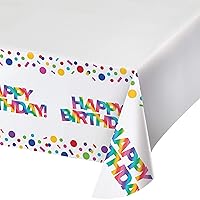 Creative Converting Metallic Rainbow Birthday Plastic Table Cover