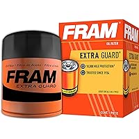 FRAM Extra Guard PH6607, 10K Mile Change Interval Spin-On Oil Filter, black