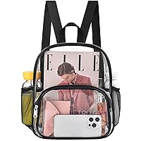 Clear Backpack for Stadium Events Clear Backpack 12x12x6 with Front Pocket for Concert Sport Events Work Travel