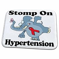 3dRose Elephant Stomp On Hypertension Awareness Ribbon Cause... - Dish Drying Mats (ddm-114571-1)