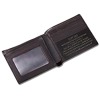 Personalized Engraved Leather Wallet for Dad Son Husband Boyfriend - Perfect for Christmas Anniversary Birthday Fathers Day Valentines Graduation Wedding - Custom Love Message Bifold Wallets for Men