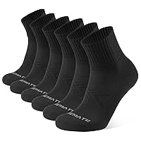 6 Pack Mens Ankle Athletic Socks Cushioned Running Sports Cotton Quarter Socks