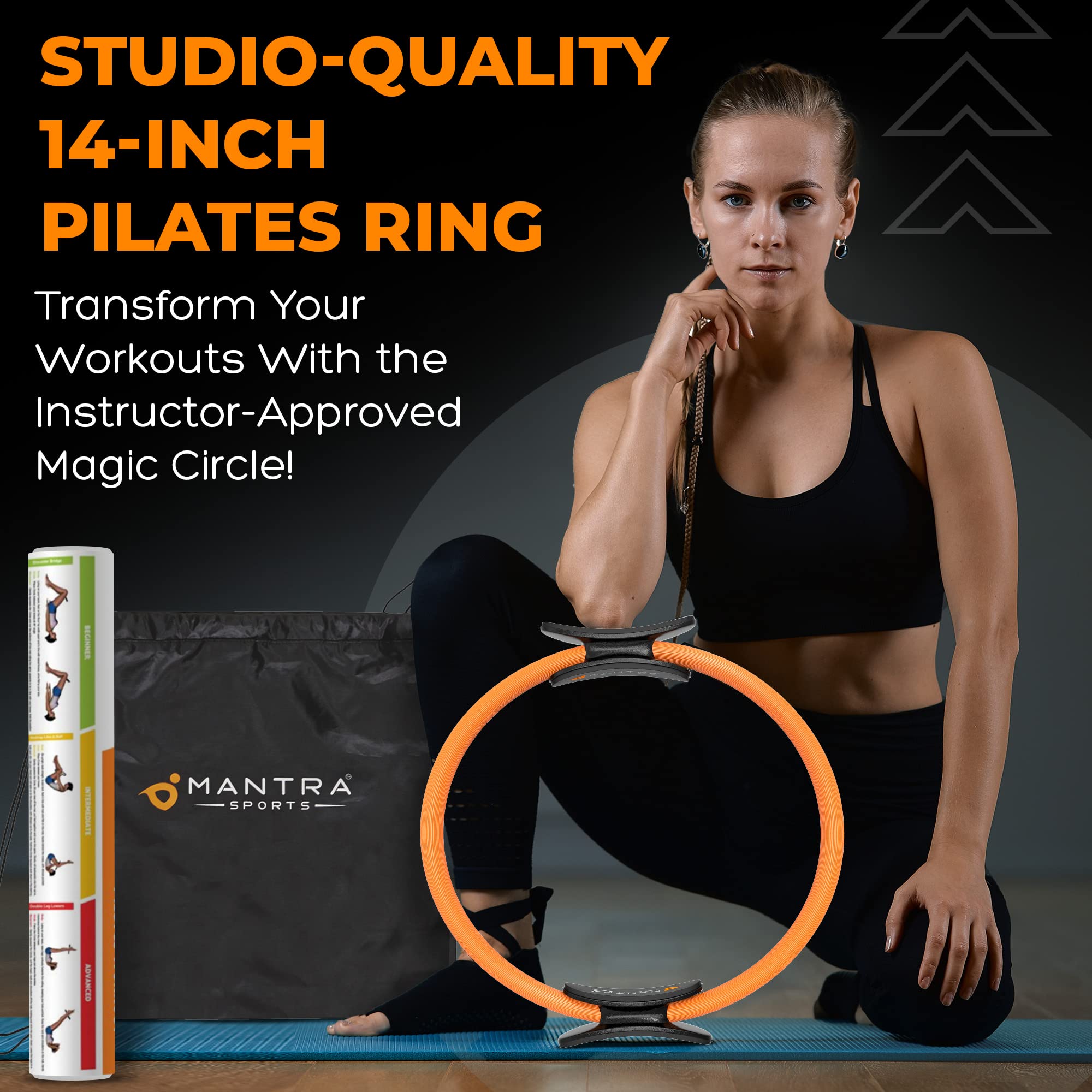 Buy Pilates Ring Circle, Fitness Ring Magic Circle Pilates Ring 14 Inch,  Inner Thigh Exercise Equipment for Women, Thigh Master Pilates Equipment  for Home Workout, Pelvic Floor Muscle Trainer Power Kit