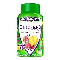 Omega-3 Gummy Vitamins, Berry Lemonade Flavored, Heart Health Vitamins(1) With Omega 3 EPA/DHA and Vitamins A, C, D and E, America’s Number 1 Vitamin Brand, 60 Day Supply, 120 Count