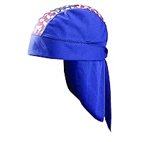 OccuNomix TD201-WN Tuff & Dry Wicking & Cooling Extended Skull Cap with Neck Shade, Keeps Cool & Dry, UPF 50+ Protection, Birdseye Polyester, Navy/Wavy,One Size
