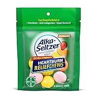 Alka-Seltzer Relief Chews Heartburn Antacid, Assorted Fruit, 8 Count