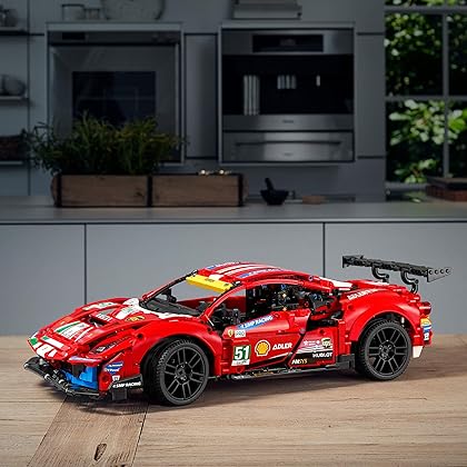 LEGO Technic Ferrari 488 GTE “AF Corse #51” 42125 - Champion GT Series Sports Race Car, Exclusive Collectible Model Kit, Collectors Set for Adults to Build