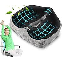 Memory Foam Seat/Chair Cushion for Relieves Back, Sciatica Pain, Tailbone Pain, Coccyx, Degenerating Disc, Orthopedic, Osteoarthritis, Sacrum, Prostate Cushion, Low Back Pain Cushion, Hip Shaping