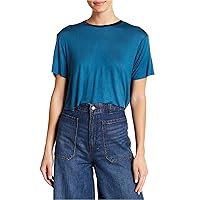 Womens Two Tone Cropped Basic T-Shirt