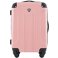 Travelers Club Chicago Hardside Expandable Spinner Luggages, Rose Gold, 20