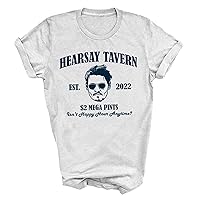 Hearsay Tarven Isn't Happy Hour Anytime Shirt, Justice For Johnny Depp, Objection Calls For Hearsay, Mega Pint of Wine T-Shirt, Johnny Testimoy Trial T-Shirt, Long Sleeve, Sweatshirt, Hoodie