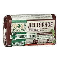 AEVVV Дегтярное Мыло Весна Tar Soap 90g - Authentic Russian Cleansing Bar for Face, Body & Hands with Birch Tar