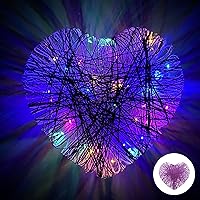 Arts and Crafts for Kids Ages 8-12.DIY String Art Craft Projects Kits for Kid Girls.Christmas Birthday Gift Ideas for 8 9 10 11 12 Year Old Girls & Boys.Heart Lantern 30 Multi-Colored LED Bulb(Purple)