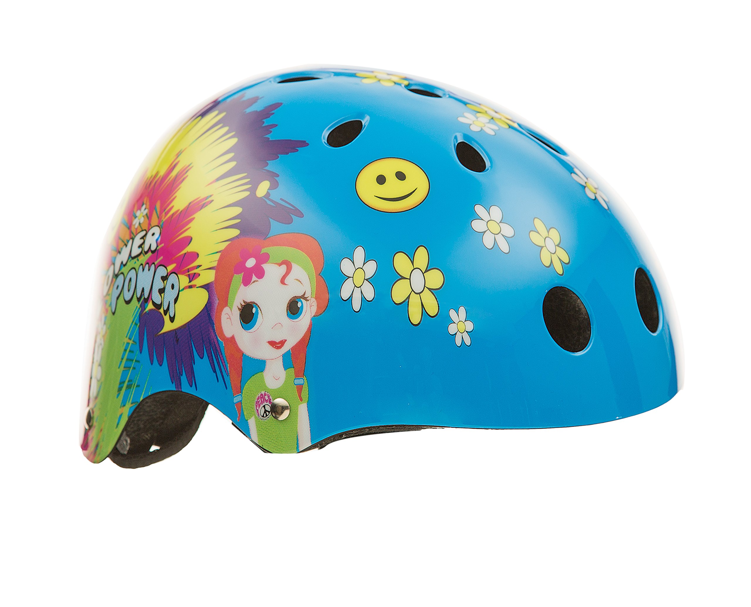 Titan Flower Power Princess 11 Vents Protective BMX and Skateboard Helmet, Kid Size Small, Age 5 and up