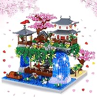 Cherry Blossom Tree Building Set with LED Light 3 Modes - 3220 Pcs Peach Blossom Micro Mini Building Blocks Set for Kids Adults - Cherry Bonsai Kit Educational Toys for Birthday Gift Valentines