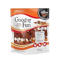 Good'N'Fun Triple Flavored Rawhide Kabobs for Dogs, Treat Your Dog 48-Ounce