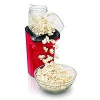 Hamilton Beach Electric Hot Air Popcorn Popper, Healthy Snack, Makes up to 18 Cups, Red (73400)
