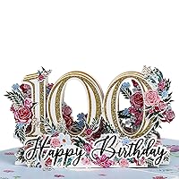 Pop Up Card, 100 Th Birthday Card, Happy Birthday Gift For Men, Women, Brother, Sister, Mom, Dad And Friend