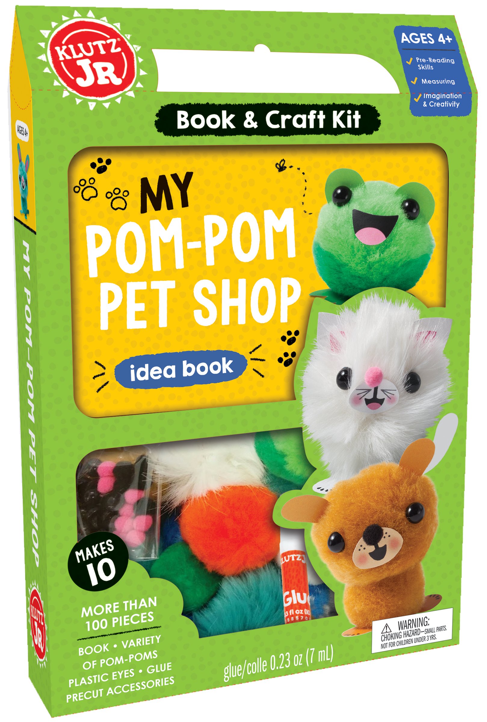 KLUTZ My Pom-Pom Pet Shop Craft Kit , Green Medium