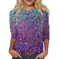 Womens Blouses and Tops Dressy Compression Shirt T Shirt Plaid Shirts for Women Shirts for Women White Long Sleeve Shirts for Women Sparkly Tops for Women Western Shirts Purple M