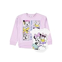 Disney Little Minnie Mouse, Lion King Girls Fleece Sweatshirt and T-Shirt 2 Piece Bundle Outfit Set